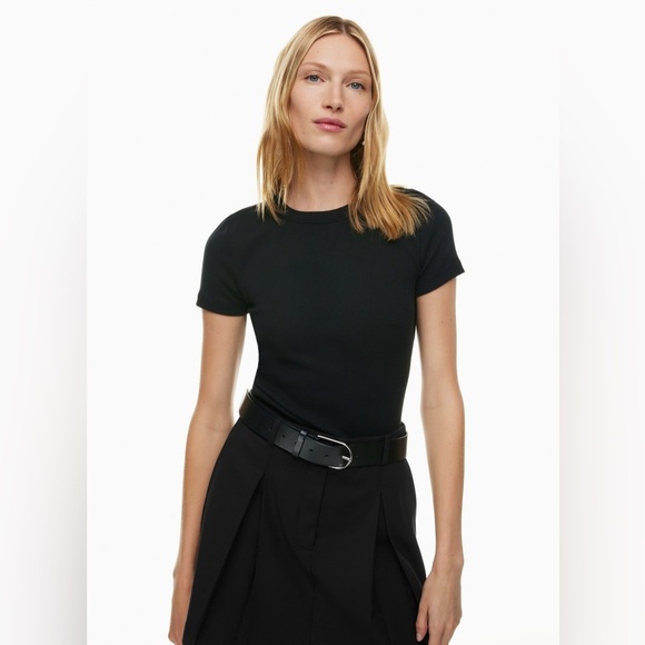 Aritzia Tops - Aritzia Wilfred Free Asset Crewneck Cotton Basic Black Short Sleeve Tee T Shirt